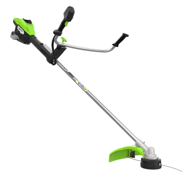 Триммер аккумуляторный Greenworks, 82V, 2,0 кВт, 46 см, c трехлопастным ножом и кусторезом, без АКБ