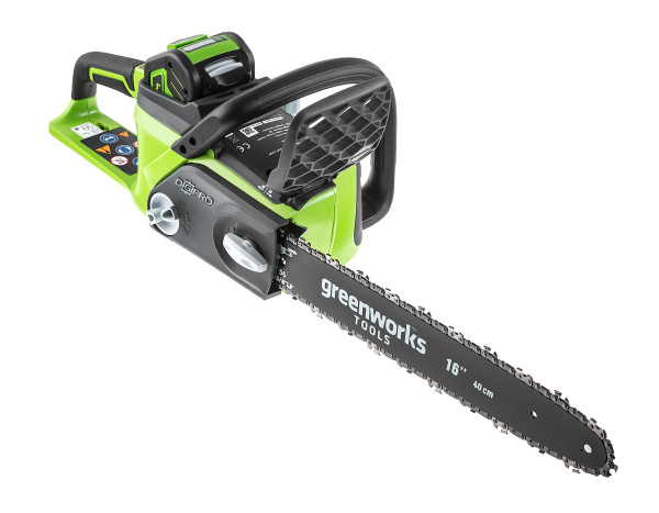Цепная пила аккумуляторная GreenWorks GD40CS40K6, 40V, 40 см, бесщеточная, с 1хАКБ 6 А.ч и ЗУ