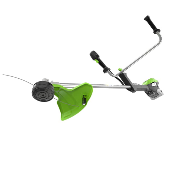 Триммер аккумуляторный Greenworks, 82V, 2,0 кВт, 46 см, c трехлопастным ножом и кусторезом, без АКБ