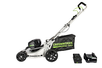 Газонокосилка аккумуляторная Greenworks GC82LM46K5, 82V, 46 см, бесщеточная, с 1хАКБ 5 А.ч. и ЗУ