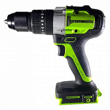 Дрель-шуруповерт аккумуляторная Greenworks GD24DD60K2, 24V, c 1хАКБ 2 А.ч и ЗУ в кейсе Дрель-шуруповерт аккумуляторная Greenworks GD24DD60K2, 24V, c 1хАКБ 2 А.ч и ЗУ в кейсе