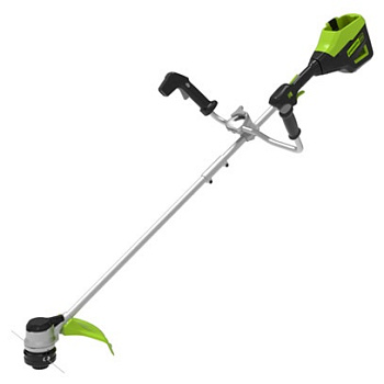 Триммер аккумуляторный Greenworks GD60BCB, 60V, 40 см, бесщеточный с велосипедной ручкой, без АКБ и