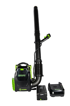 Воздуходув аккумуляторный, ранцевый Greenworks GC82BPBK5, 82V, бесщеточный, с 1хАКБ 5 А.ч. и ЗУ